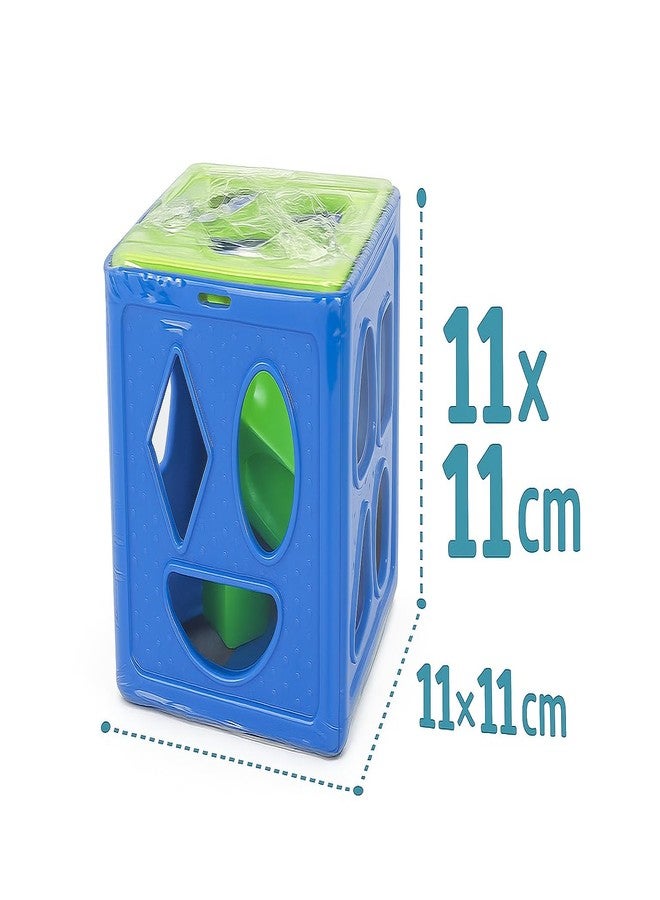 إيثيو مكعبات إيثيو الهندسية لفرز الأشكال - أحجية مطابقة الألوان والأشكال على طريقة مونتيسوري للأطفال الرضع والصغار (12 شهرًا فأكثر) | تنمية المهارات الحسية والمعرفية | صندوق ألعاب تعليمي متعدد الألوان - Image 2